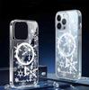 Snowflake Magnetic Cases for iPhone 15/16/17 Pro Max: Transparent Full Coverage Protection