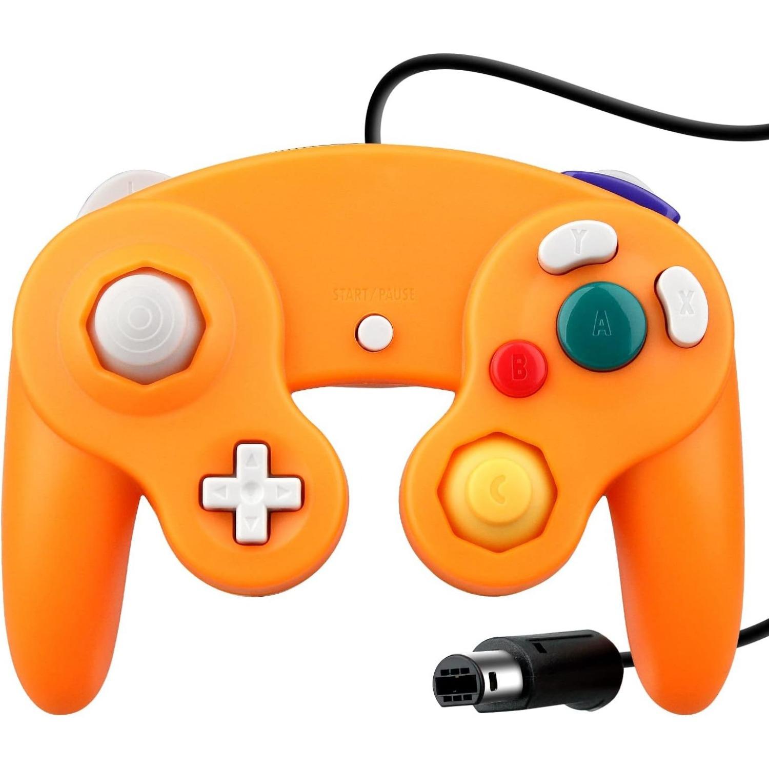 Проводной игровой контроллер Shock для видеоигр Nintendo GameCube NGC Wii 13*10*5cm оранжевый