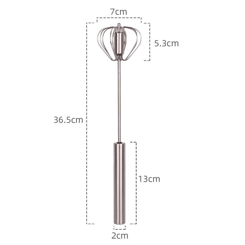 Poloautomatický šlehač vajec Nerezová metla na vejce Ruční mixér lisovacího typu Samootáčející šlehač vajec Kuchyňské nástroje na vejce
