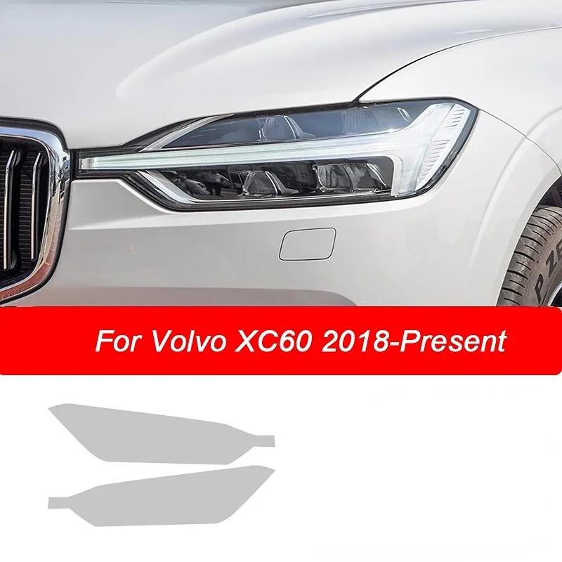2 Stück Auto-Frontlicht transparenter TPU-Aufkleber für Scheinwerfer, Schutzfolie für Volvo XC90 XC40 XC60 S60 S90 V60 V90 Zubehör