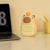Silicone Capybara Night Light Cartoon Bedside LED Clock Creative Capybara Alarm Clock  Living Room