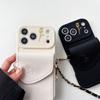 Crossbody Necklace Leather Silicone Phone Case for IPhone 11 12 13 14 15 16 17 Pro Max 16 Plus Wallet Card Holder Slot Cover