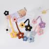 Sunflower Leather Bag Pendant - Colorful Flower Keychain & Clothing Accessory