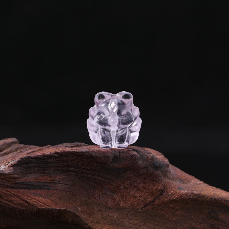 

Пьезоэлектрический розовый кварц, девятихвостая лиса и медведь, кристальные украшения, сделай сам, резные аксессуары