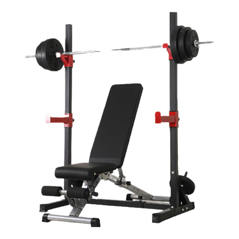 Регулируемая стойка для приседаний и набор для жима лежа 100KG Barbell