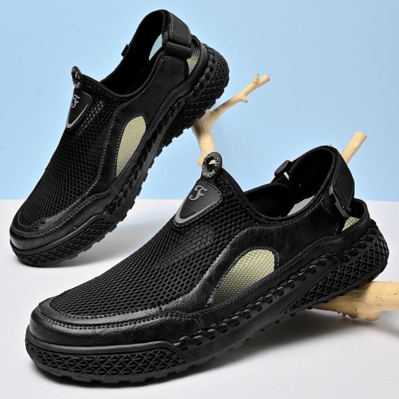 Men s Plus Size Summer Mesh Water Shoes - Breathable, Closed-Toe, Outdoor Casual Sneakers 46