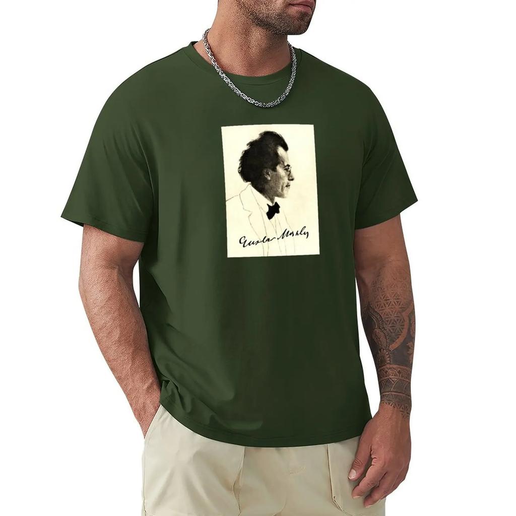 Gustav Mahler with Signature, 1903 Etching T-Shirt customizeds blanks oversized t-shirt