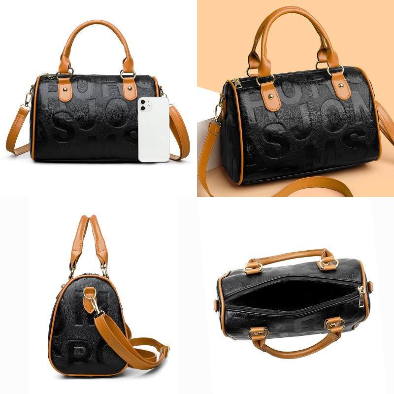 Leather Textured Women's Bag New Large-capacity Shoulder Messenger Bag Fashion Indentation Mother Handbag Tide
