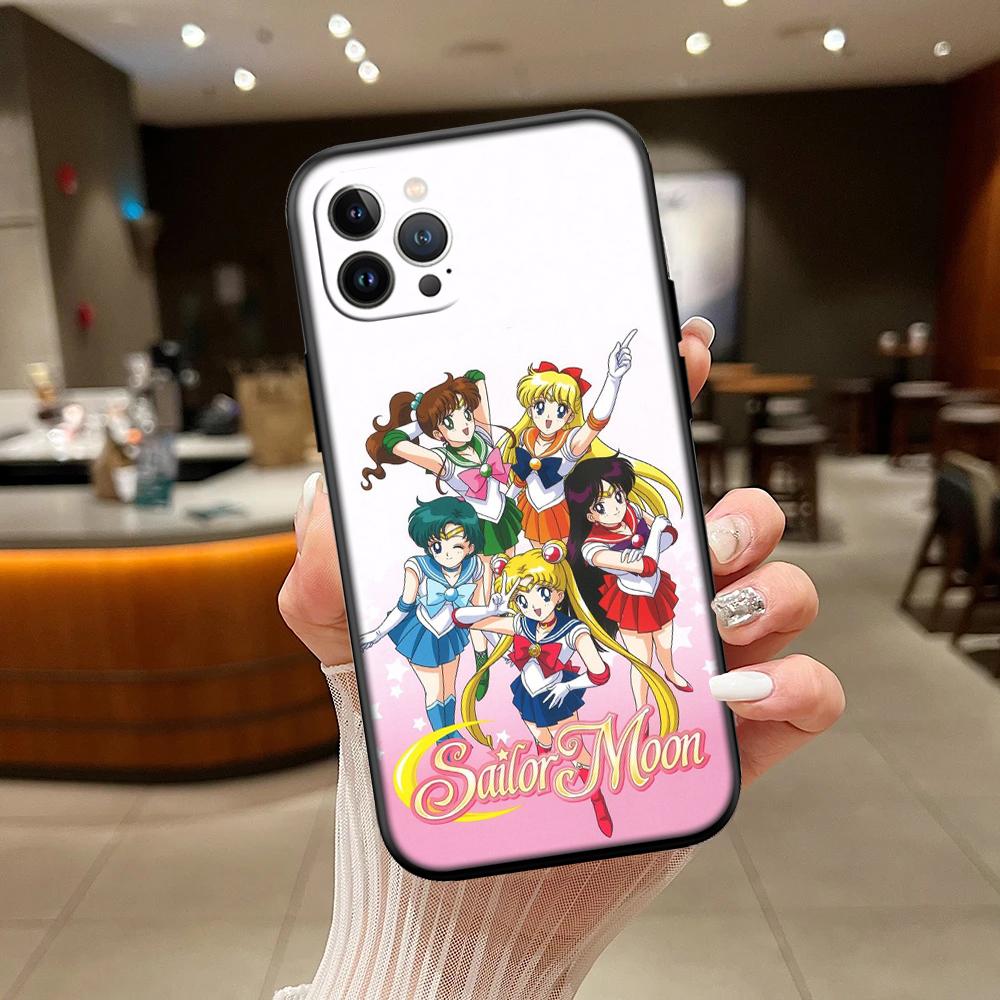 S-Sailors M-Moon Phone Case for Samsung Galaxy A11 A12 A13 A15 A52S A53 A55 A56 A70 A71 A72 A73 F06 F16 F56 S10 Plus S10e