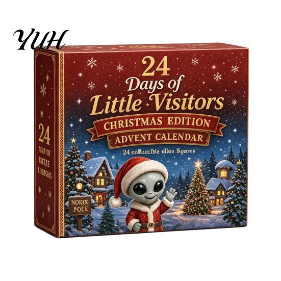 Christmas Gift Box for Family 2026 Spirit Advent Calendar, 24-Day Countdown Mini Figure Set, Elf Alien Calendar Decoration Fairy Ornament Collection,
