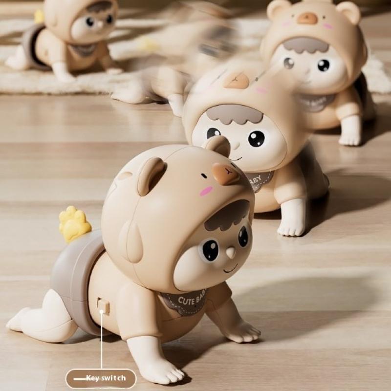 1 Piece Toddler Learn To Climb Educational Moving Toy Electric Baby Doll Crawling Toys With Sound For 0-12 Months Gift