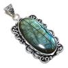 Labradorite Gemstone Handmade 925 Sterling Silver Jewelry Pendant 2.09" Q7U12