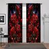 Set Of 2 Retro Heart Shaped Rose Print Curtains Suitable Bedroom Living Room Kitchen Decoration Home Window Curtain Polyester Perfect For Great