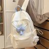 Schoolbag Female Small Fresh Bow Mori Versatile Primary School Student Burden Reduction College Student Large Capacity Backpack