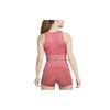 Nike Pro Dri-FIT Letter Print Cropped Training Tank Top Women Tops Pink DX0062-655