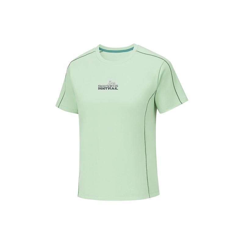 Skechers Breathable Solid Color Pullover Comfortable Regular T-Shirt Women tops P226W118-05XN S