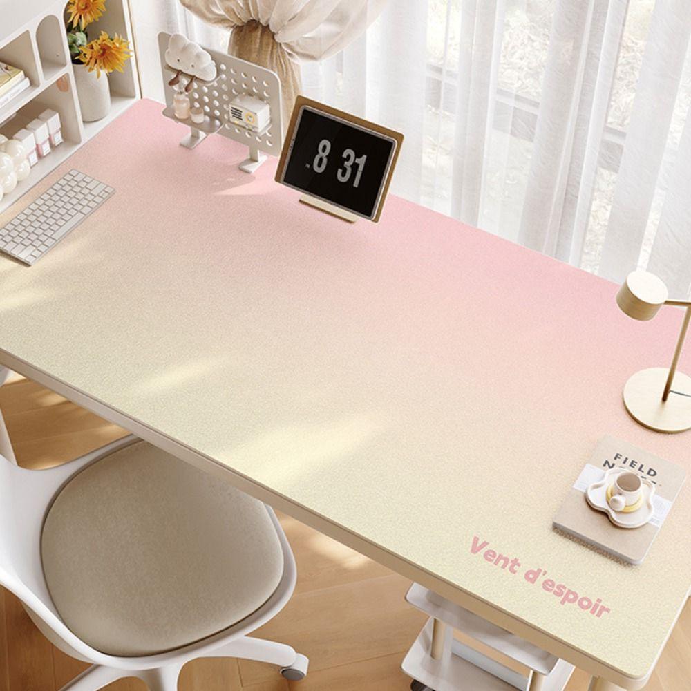 Solid Color Desk Mat Waterproof Desk Blotter Pad Mouse Blotter Pad Large Table Mat Bedroom