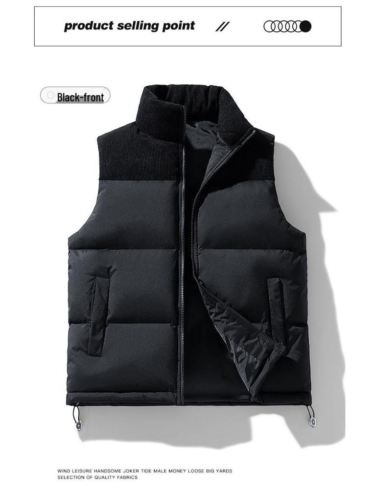 Unisex Winter Stand Collar Sleeveless Vest: Trendy, Loose Sport Casual Jacket