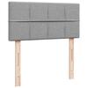 Box Spring Bed with Mattress Light Grey 80 x 200 cm Fabric
