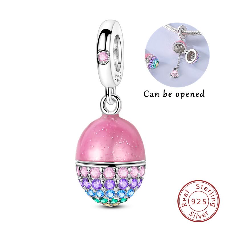 Original Copper Charm Beads Fun Star Moon Easter Egg Sweet Love Chocolate Pendant For Bracelet Diy Jewelry