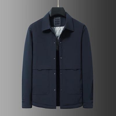 Herren Plus Size Business Casual Baumwolljacke mit Revers