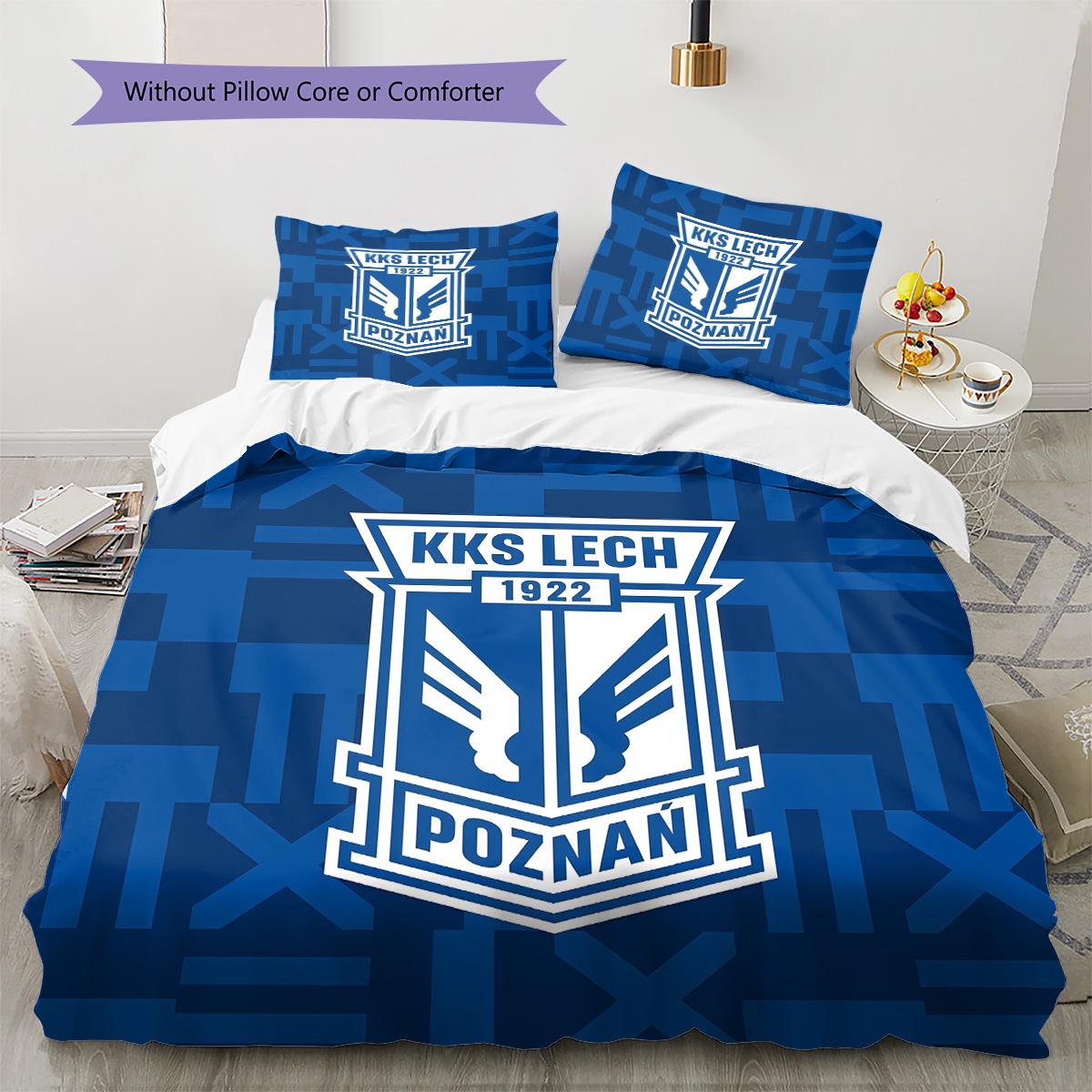 

Lech Poznań Pattern Bedding Set Quilt Cover Pillowcase Home Decor Gift (1 * duvet cover + 2 * pillowcase, without core) 135x200cm