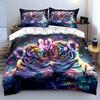 Colorful Tiger Cubs In Water Bedding Duvet Cover Set  (1*Duvet Cover 2*Pillowcases, Without Duvet Insert)