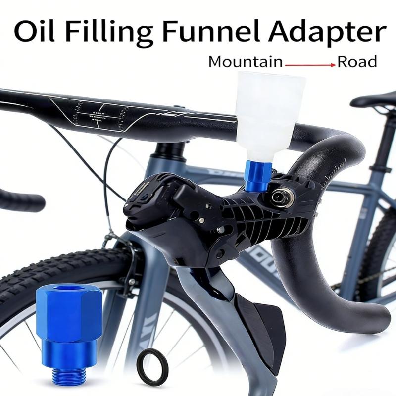 Aluminum Mountain Bike Oil Filling Funnel Adapters Bleed Funnel Conversion Adapters Mountain Bike Fillers Funnel Adapters