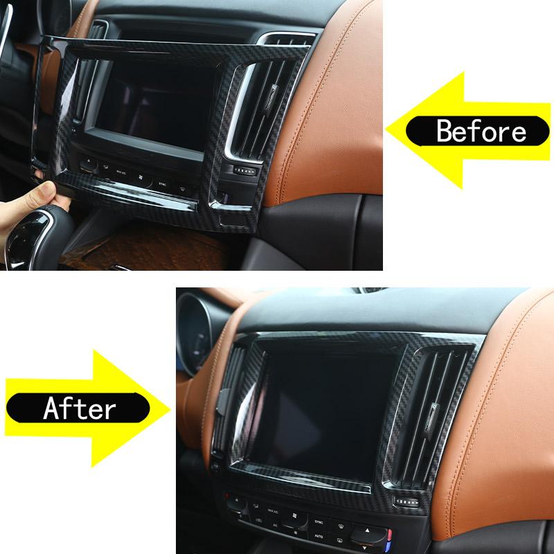 For Maserati Levante 2016 2017 2018 2019 Car Center Console Navigation Decorative Frame Cover Air Conditioning Vent Decorative