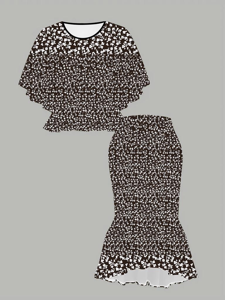 3D Printed Classical Totem Women's Print, Fashionable Large-sized, Elegant, Versatile for All Seasons. T-shirt, Skirt and Set