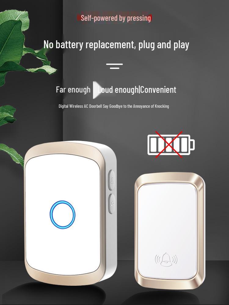 Wireless Waterproof Electric Doorbell with Long Range and Remote Call Button