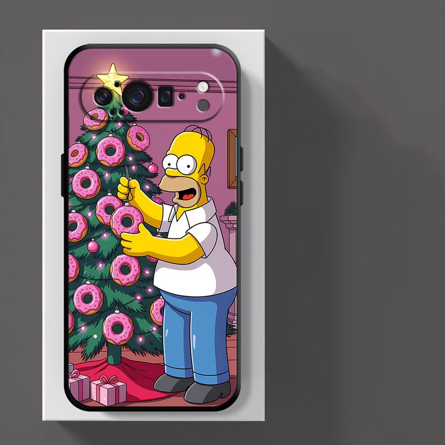 S-simpsons Donut Case for Google Pixel 10A 7a 6a 8a 9a 6 7 8 Pro 10 9 Pro XL Funda Phone Cover