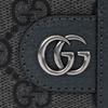 Gucci Ophidia Double G Logo Flap Wallet Men Wallets Gray Black 732016-UULBN-1244