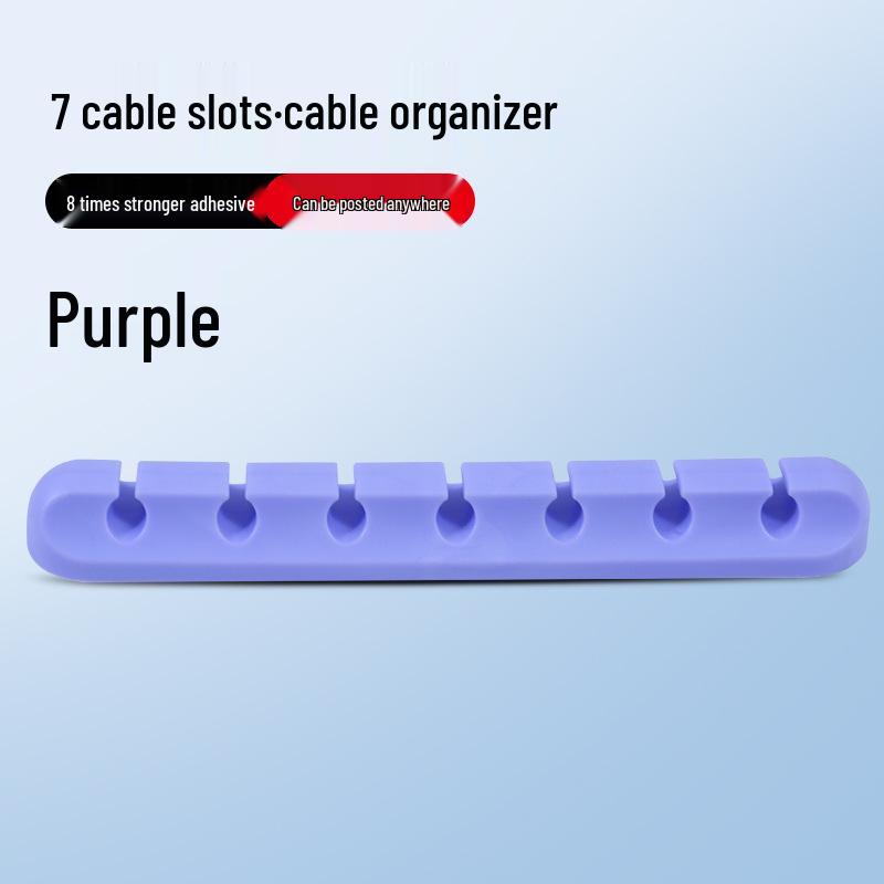 Multi-Hole Self-Adhesive Cable Organizer and Power Cord Holder