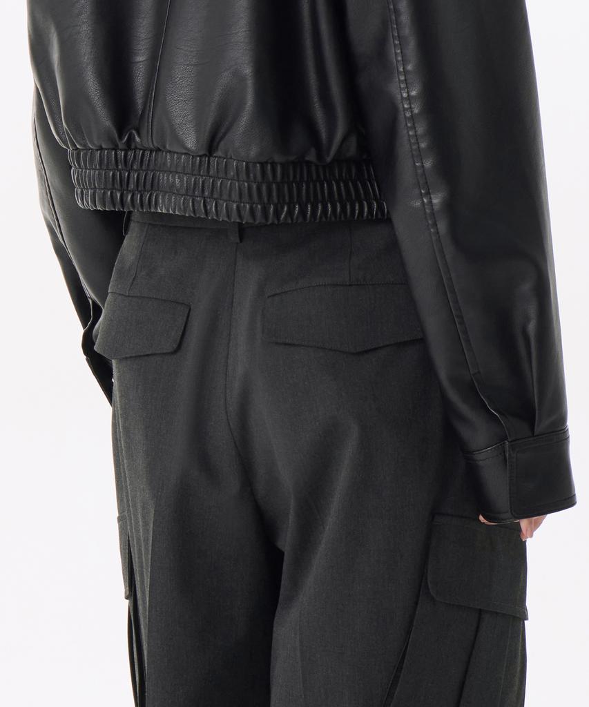 MUSINSA STANDARD WOMAN Women'S Parachute Cargo Slacks [Charcoal Gray]
