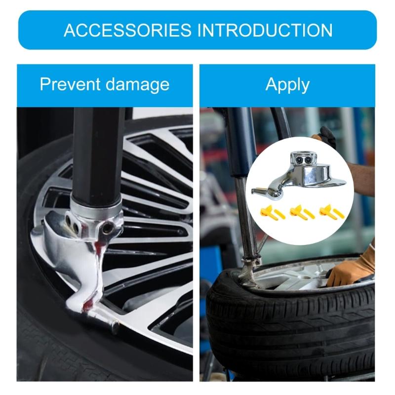 Car Tire Changer Mount Demount Duck Head Electroplating Steel Tire Changer Bird Head 28/29/30mm with Rims Protectors