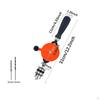 Crank Drill Double Gear System Comfortable Anti Skid Handle Handheld Portable for PVC Metal