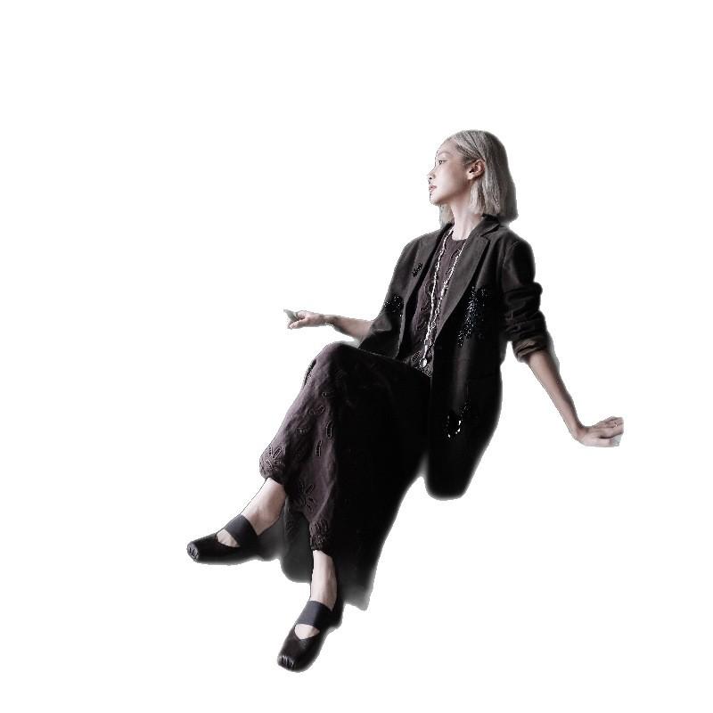 Sheepskin Version~ Genuine Leather Inner Height Increase Ancient Elastic Band Mary Jane Shoes Women's New Square Head Versatile Ballet Shoes