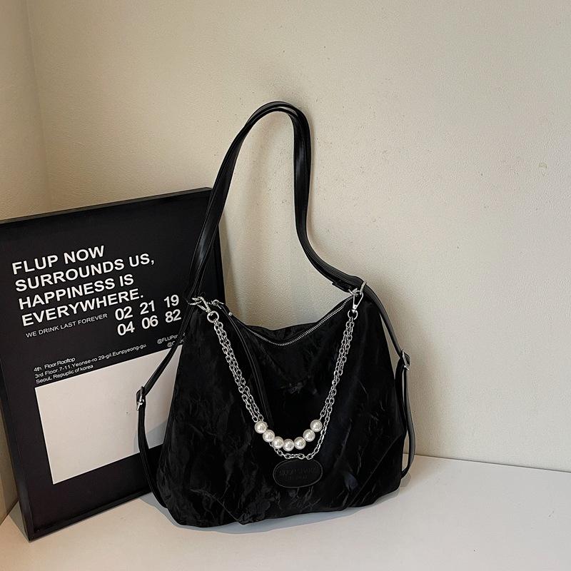 Urban simple large-capacity bag female summer new college students class shoulder women's bag high value messenger bag