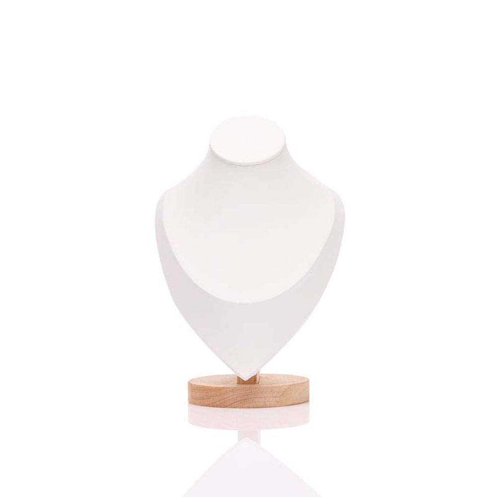

Подставка для ожерелий Деревянные подставки для демонстрации шеи Новая модель для демонстрации Ожерелье L белый