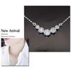 Venus Jewelry Platinum Natural Diamond Perfect Gift for Women Necklace,