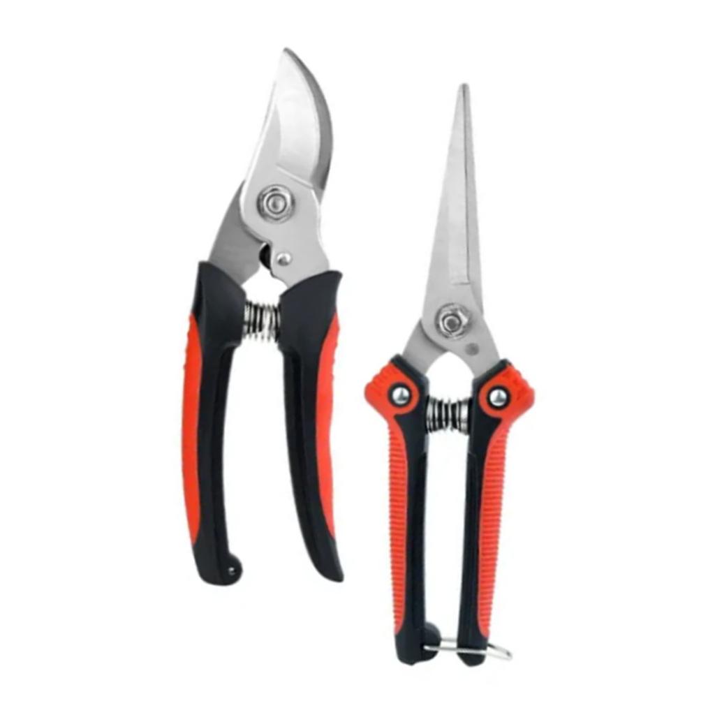 2Pcs Garden Pruning Shears Labor Saving Fruit Tree Thick Branch Pruning Shears Gardening Scissors Tools