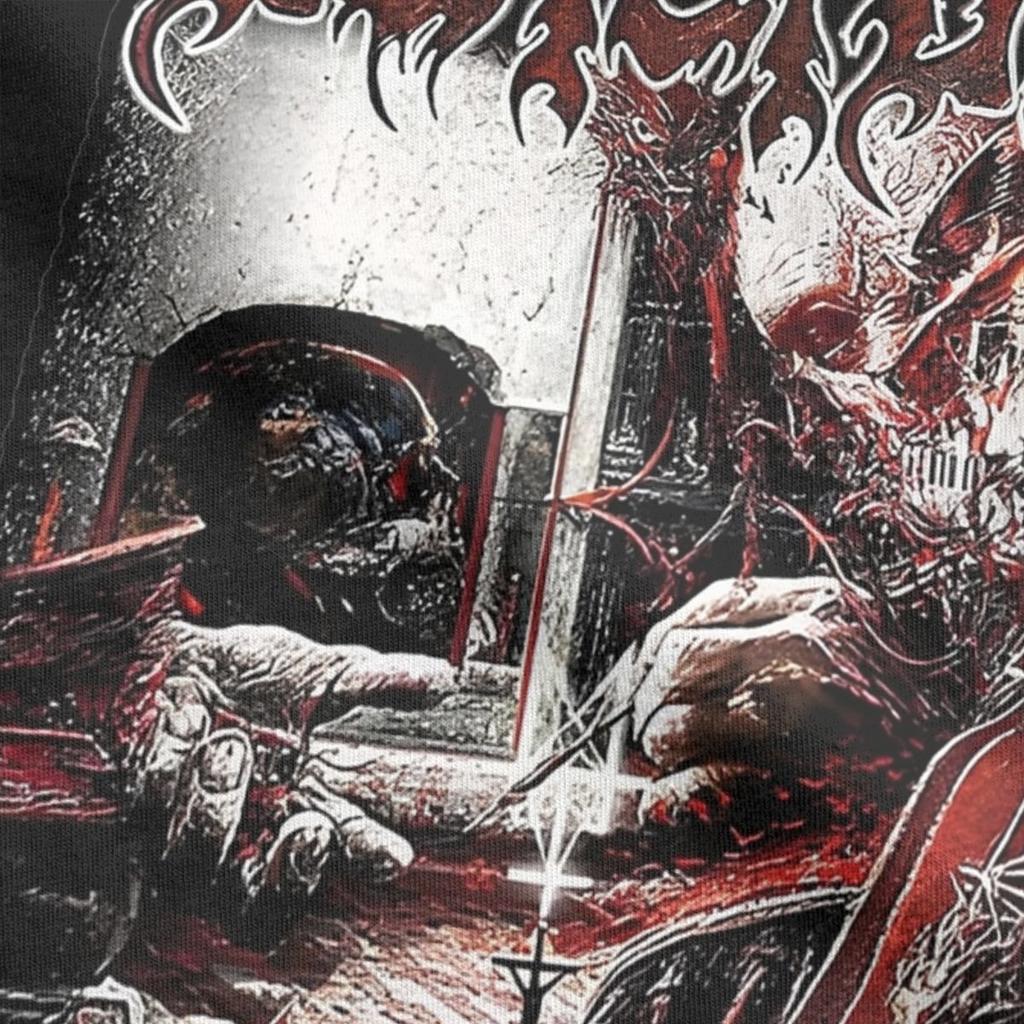 Herren T-Shirts Deicide Hipster 100% Baumwoll T-Shirt Kurzarm Band T-Shirts Rundhals Kleidung Party