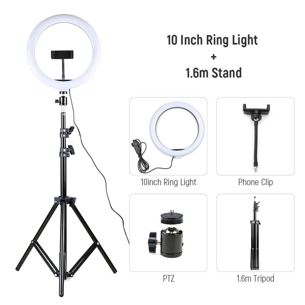 12inch RGB Led Ring Light With 0.5/1.6 Tripod Colorful 33/26cm Photographic Selfie Lighting For Youtube Live With Remote Control
