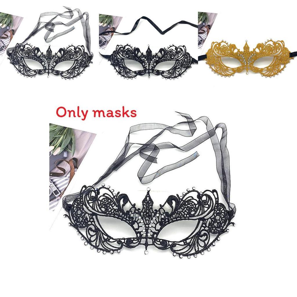 Makeup Mask For Adults With Lace Design And Glitter Accents For Costume Parties And Halloween Events