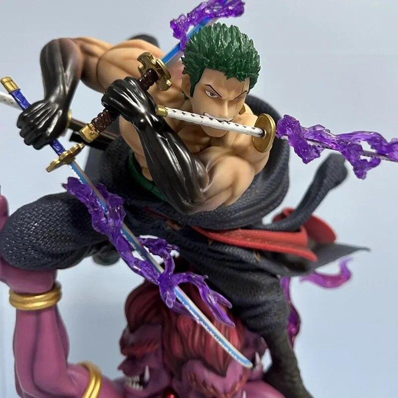 Anime Figure Roronoa Zoro Action Figures Three Thousand Worlds Double Headed PVC Model Collection Ornamen Toys