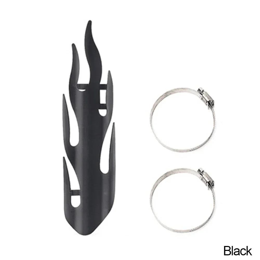 1PC Retro Flame Style Motorcycle Exhaust Muffler Pipe Heat Shield Cover Protector Iron For Choppers Cruisers