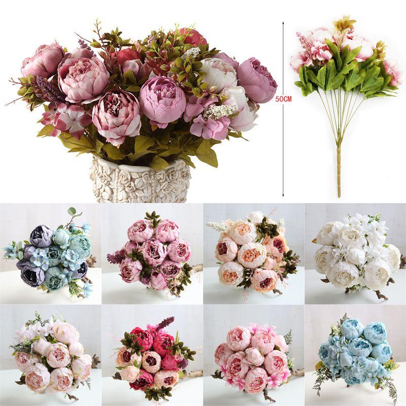 Colored Artificial Peony Flowers Perfect For Home Party Decoration**