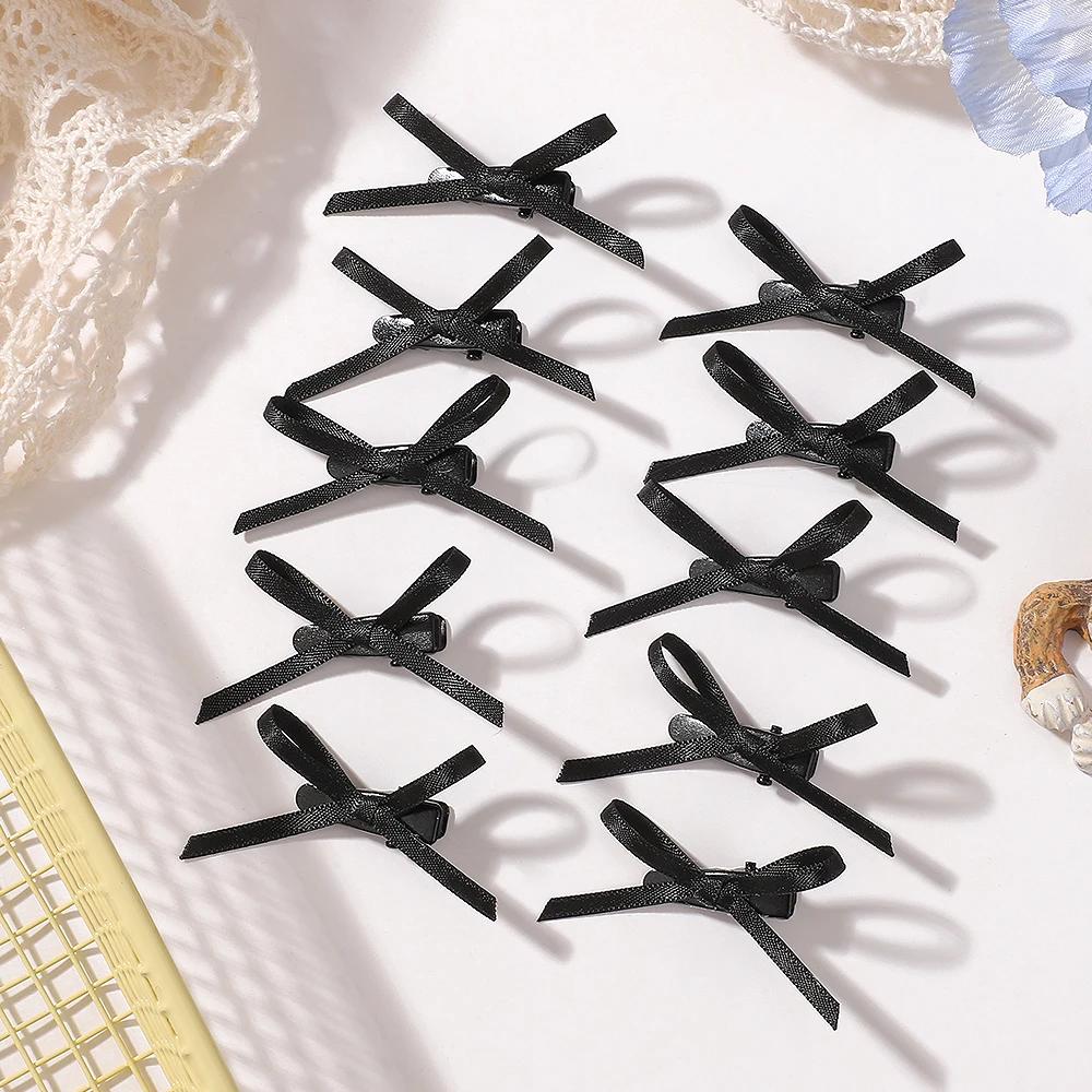 LOVEKIKI 10Pcs Mini Hair Bows Clip Women Girls Y2k Ins Style Dress Up Hair Bangs Clips Party Colorful Ribbon Hairgripes Headwear