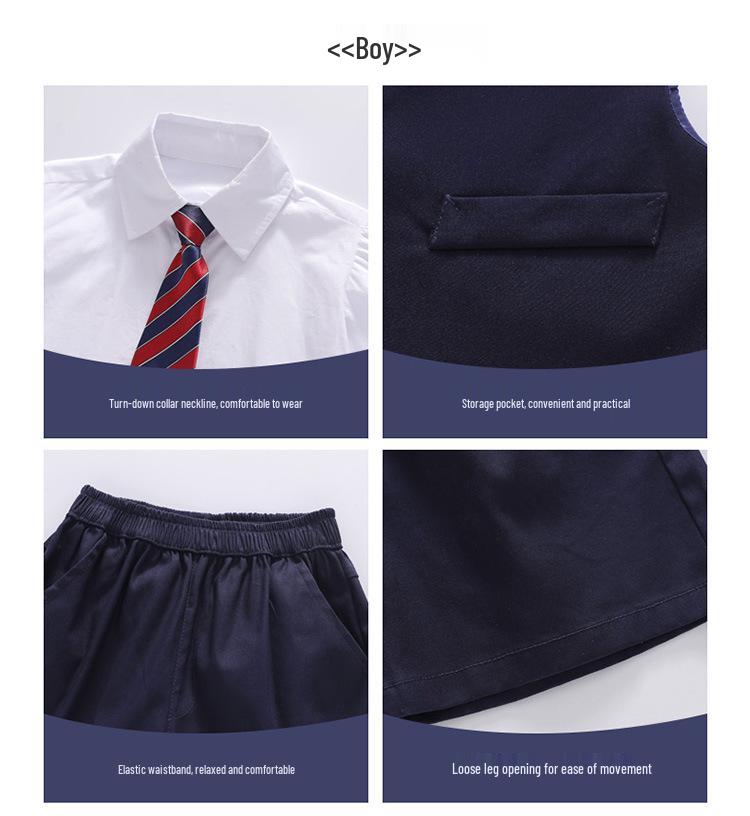 Spring/Summer British College Style Kindergarten Choir Uniforms for Boys and Girls